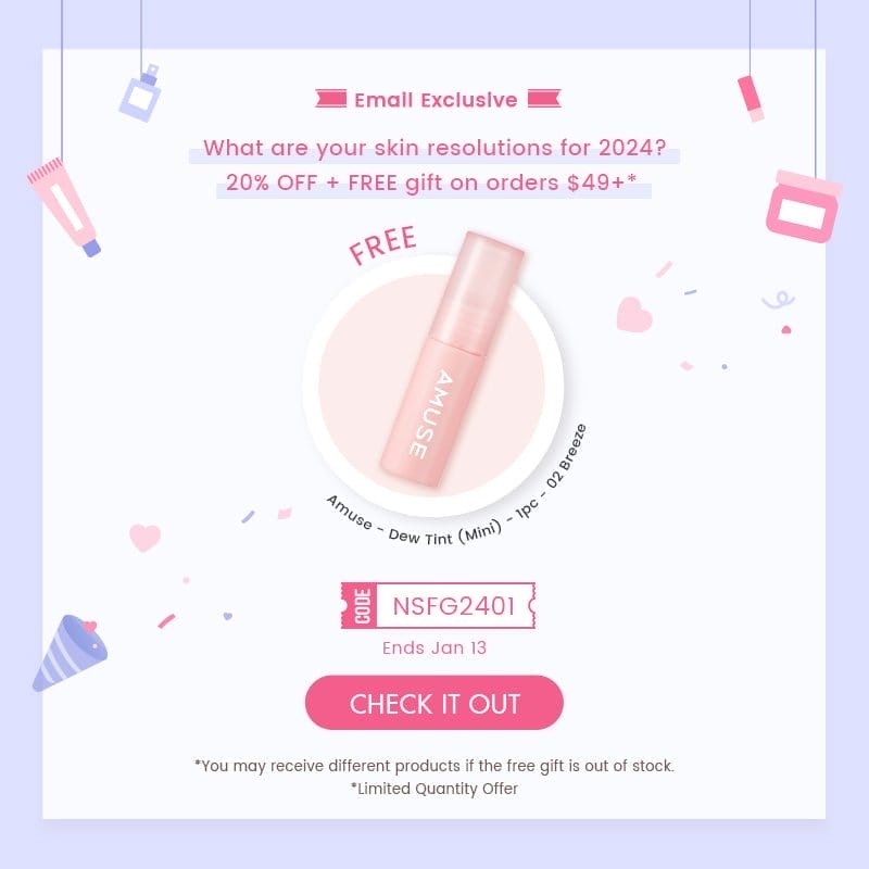 Stylevana AU FREE GIFTS + our 2024 skincare resolutions BuxEmail