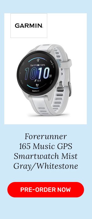 Garmin Forerunner 165 Music GPS Smartwatch Mist Gray/Whitestone