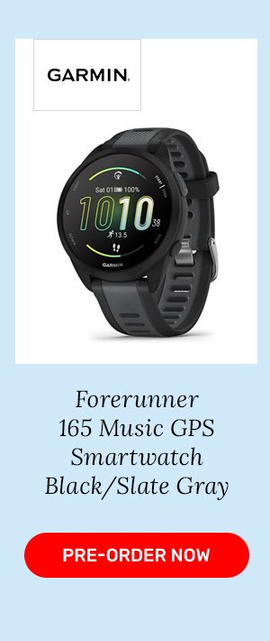 Garmin Forerunner 165 Music GPS Smartwatch Black/Slate Gray