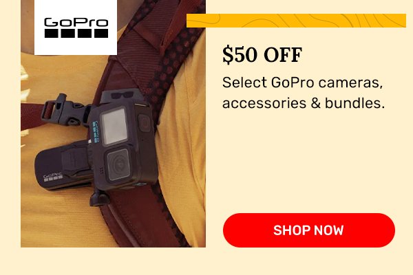 GoPro | \\$50 OFF | Shop Now