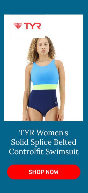 TYR Women's Solid Splice Belted Controlfit Swimsuit