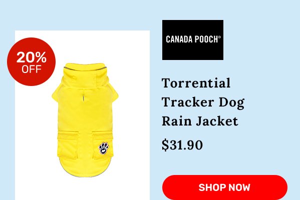 Canada Pooch Torrential Tracker Dog Rain Jacket