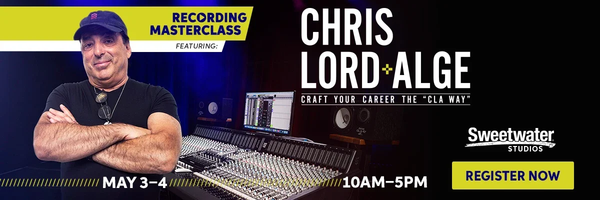 Drum Recording Masterclass Featuring Chris Lord Alge. May 3-4 Register Now. 10AM-5PM.