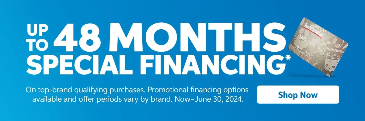 Up to 48 months special financing on top-brand qualifying purchases. Conditions apply. Now through June 30, 2024. Shop now.