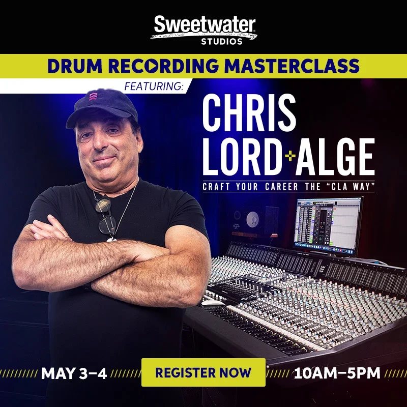 Drum Recording Masterclass Featuring Chris Lord Alge. May 3-4 Register Now. 10AM-5PM.