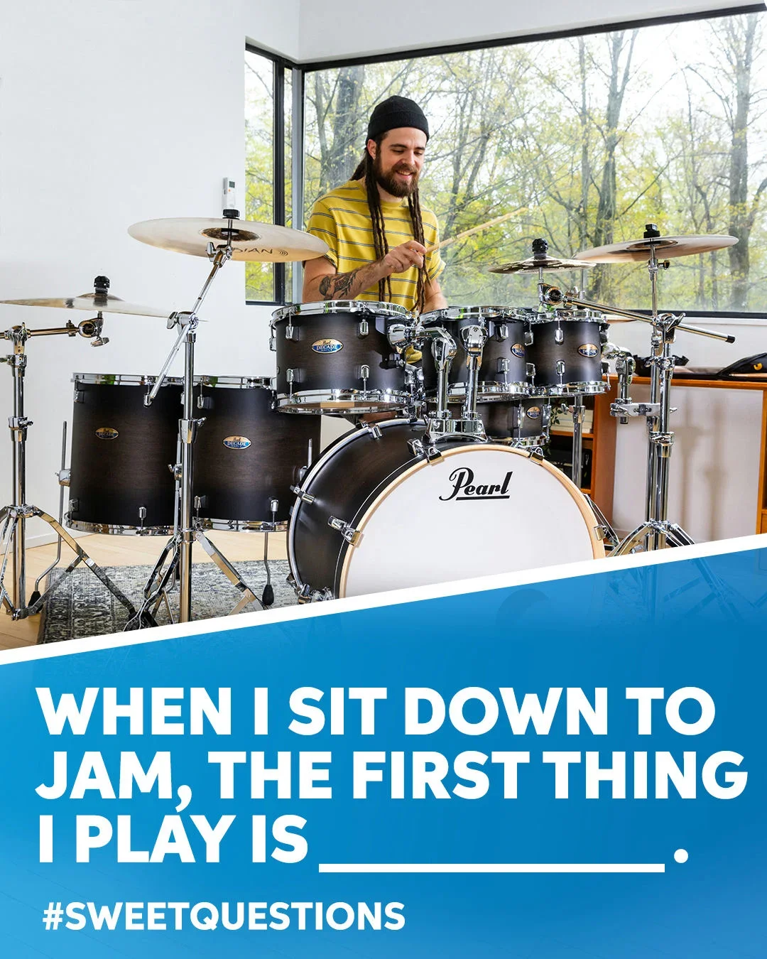 When I sit down to down to jam, the first thing I play is _. #SweetQuestions