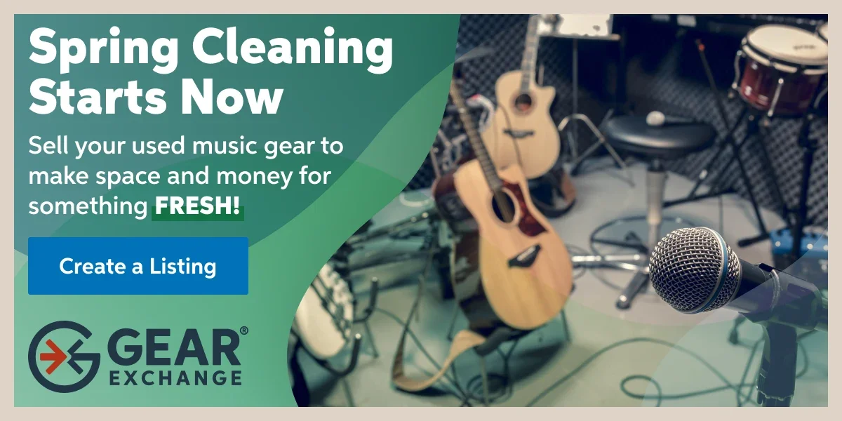 Gear Exchange: Spring cleaning starts now. Sell your used music gear to make space and money for something FRESH! Create a listing.