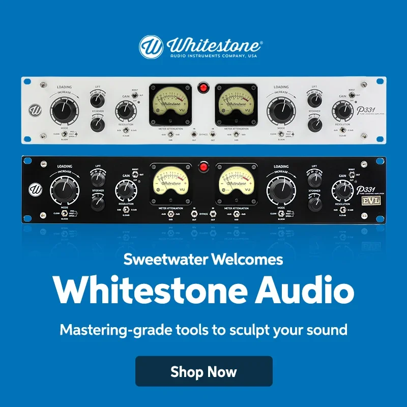 Sweetwater welcomes Whitestone Audio. Mastering-grade tools to sculpt your sound. Shop now.