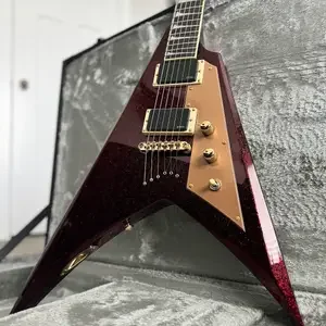 LTD KH-V Kirk Hammett Signature Electric Guitar - Red Sparkle