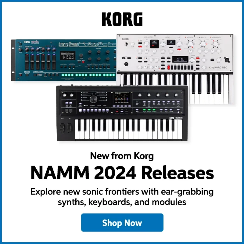 New from Korg: NAMM 2024 releases. Explore new sonic frontiers with ear-grabbing synths, keyboards, and modules. Shop now.