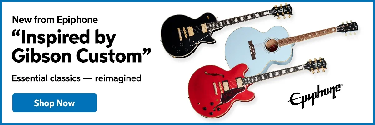 New from Epiphone: ''Inspired by Gibson Custom''. Essential classics - reimagined. Shop now.