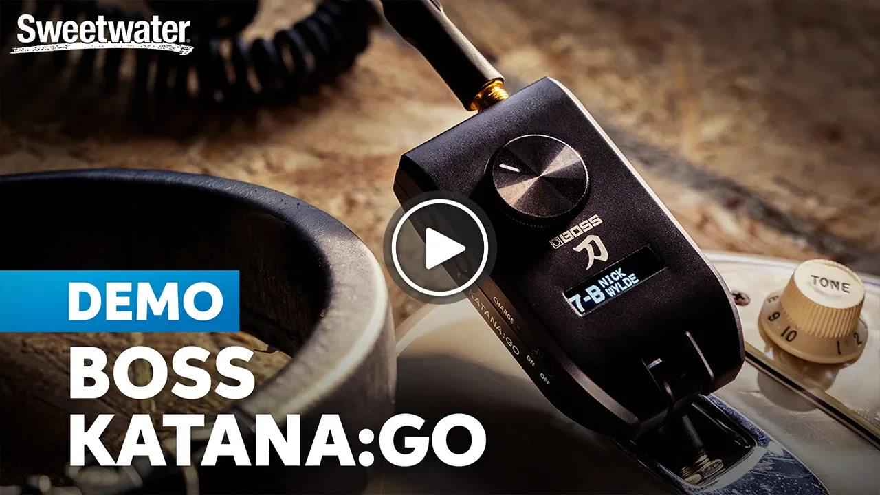 Video: BOSS Katana:Go Mini Amp: A Pint-sized Powerhouse with Ferocious Flexibility. Watch now.