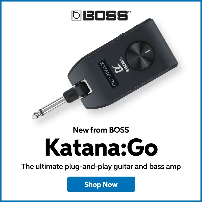 New from BOSS: Katana: Go. The ultimate plug-and-play guitar and bass amp. Shop now.