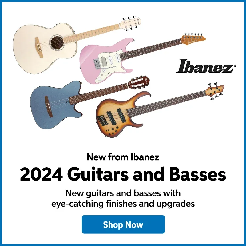 New from Ibanez: 2024 guitars and basses. New guitars and basses with eye-catching finishes and upgrades. Shop now.