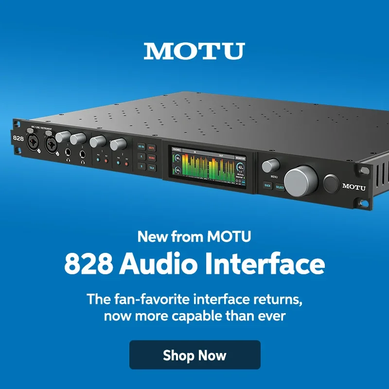 New from MOTU: 828 audio interface. The fan-favorite interface returns, now more capable than ever. Shop now.