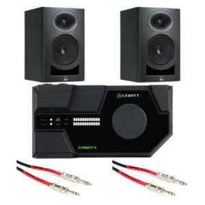 Lewitt Connect 6 USB-C Audio Interface and Kali Audio LP-6 V2 6.5-inch Powered Studio Monitor Pair Bundle