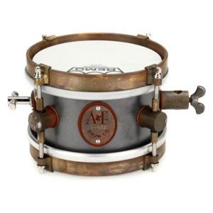 A&F Drum Company Raw Steel Snare Drum - 4 x 6-inch