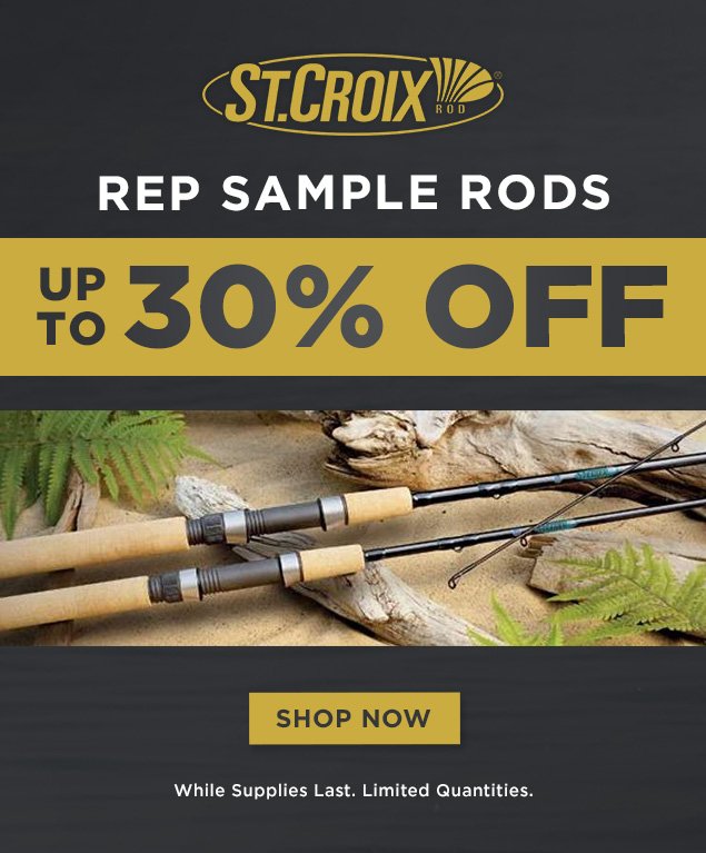 30% Off St. Croix Rep Sample Rods