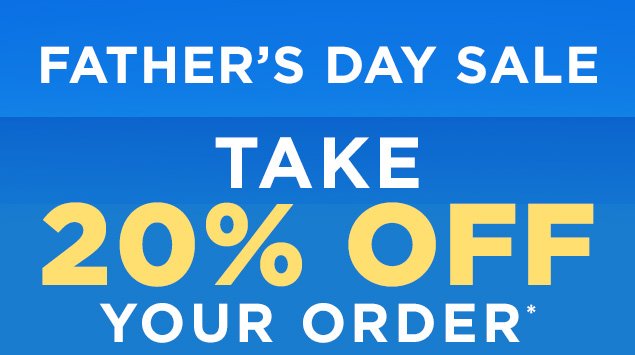 TAKE 20% OFF YOUR ORDER