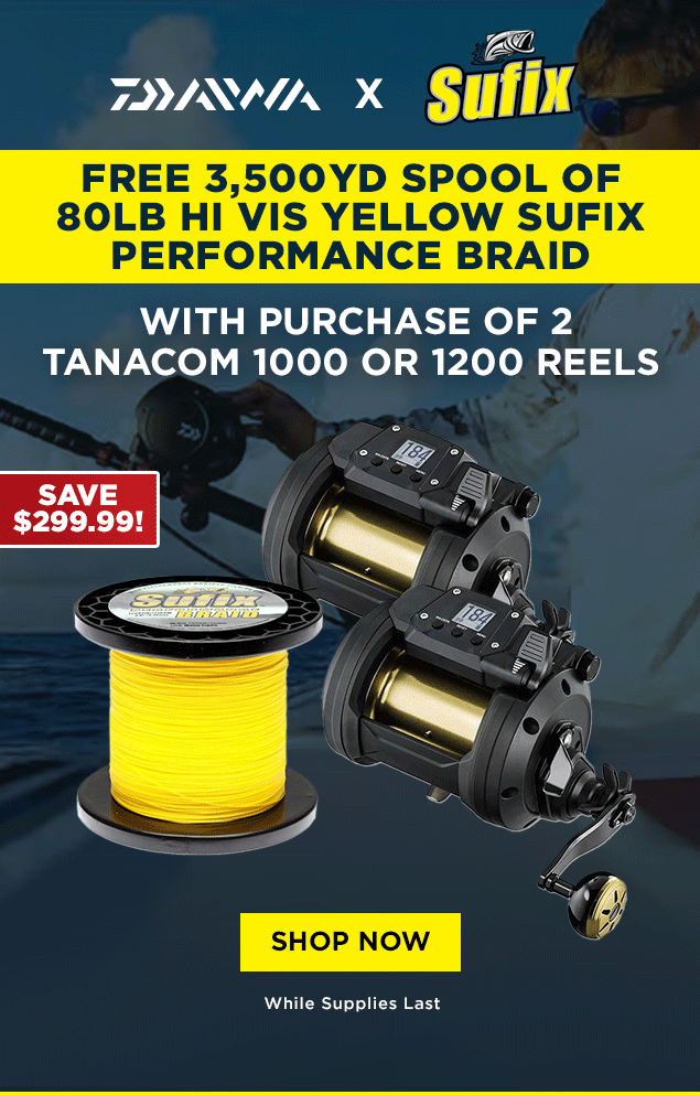 FREE 3,500 select spool with purchase of select 2 reels