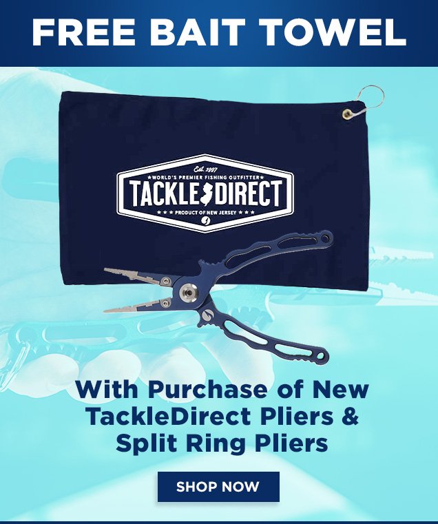 Free TackleDirect Bait Towel with Purchase of New TackleDirect Pliers & Split Ring Pliers