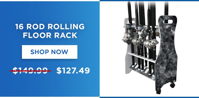 16 Rod Rolling Floor Rack