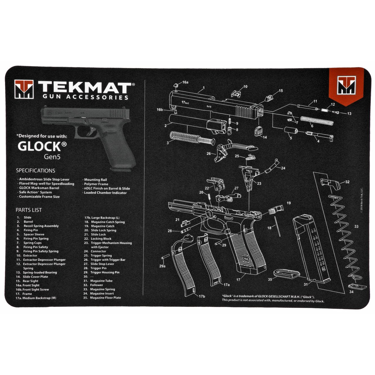 Image of Tekmat Pistol Mat For Glock G5