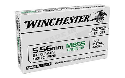 Image of Winchester 556 M855 62gr Fmj Green tip 20/1000