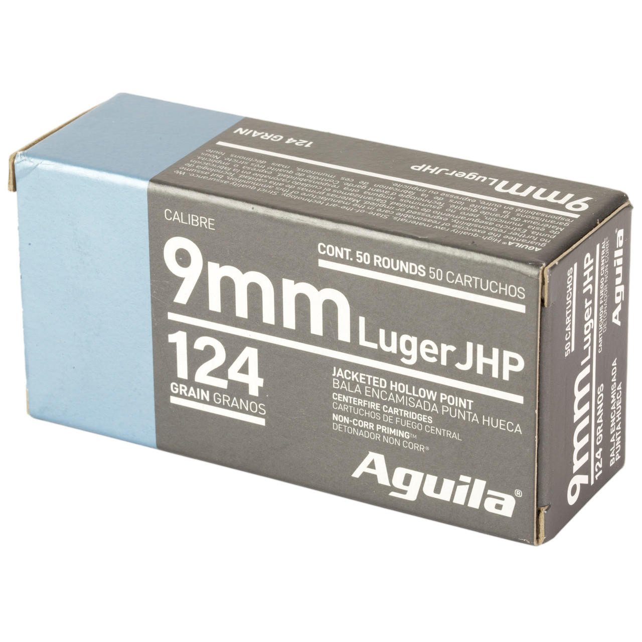 Image of Aguila 9mm 124gr Jhp 50/500