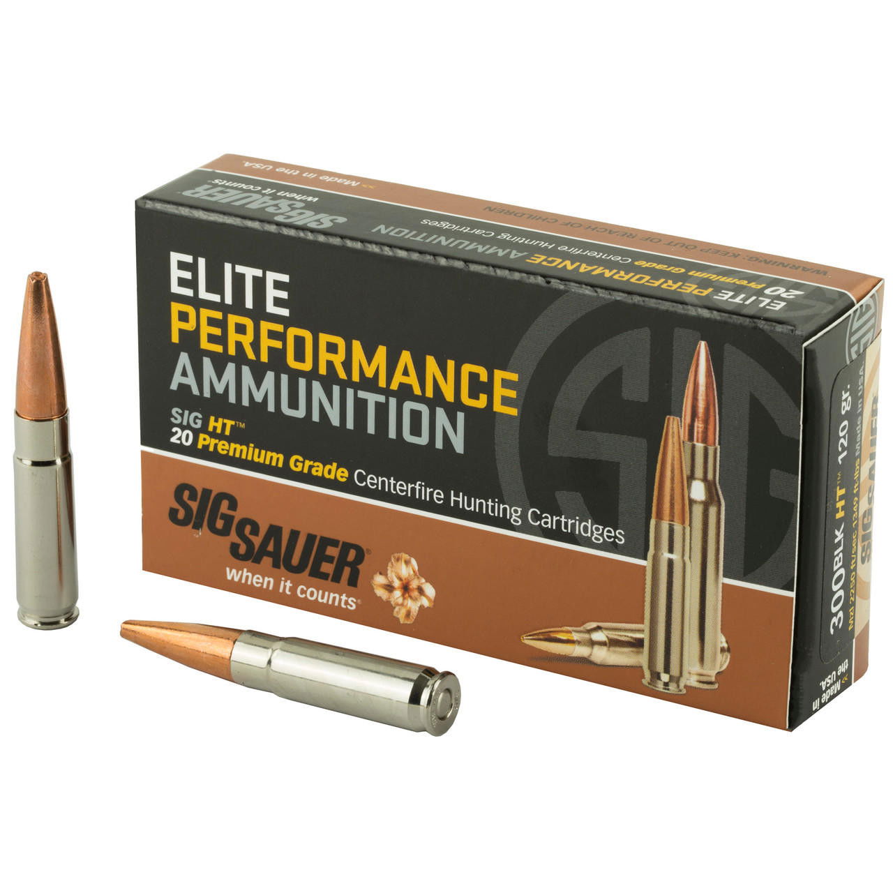 Image of Sig Ammo 300blk 120gr Elt Hnt 20/200