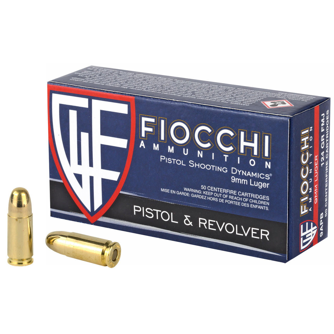 Image of Fiocchi 9mm 124gr Fmj 50/1000