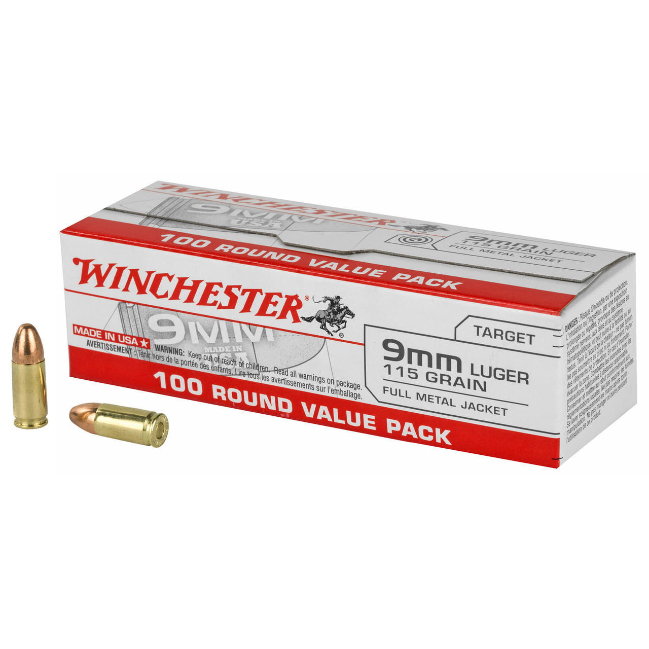 Image of Win Usa 9mm 115gr Fmj 100/1000