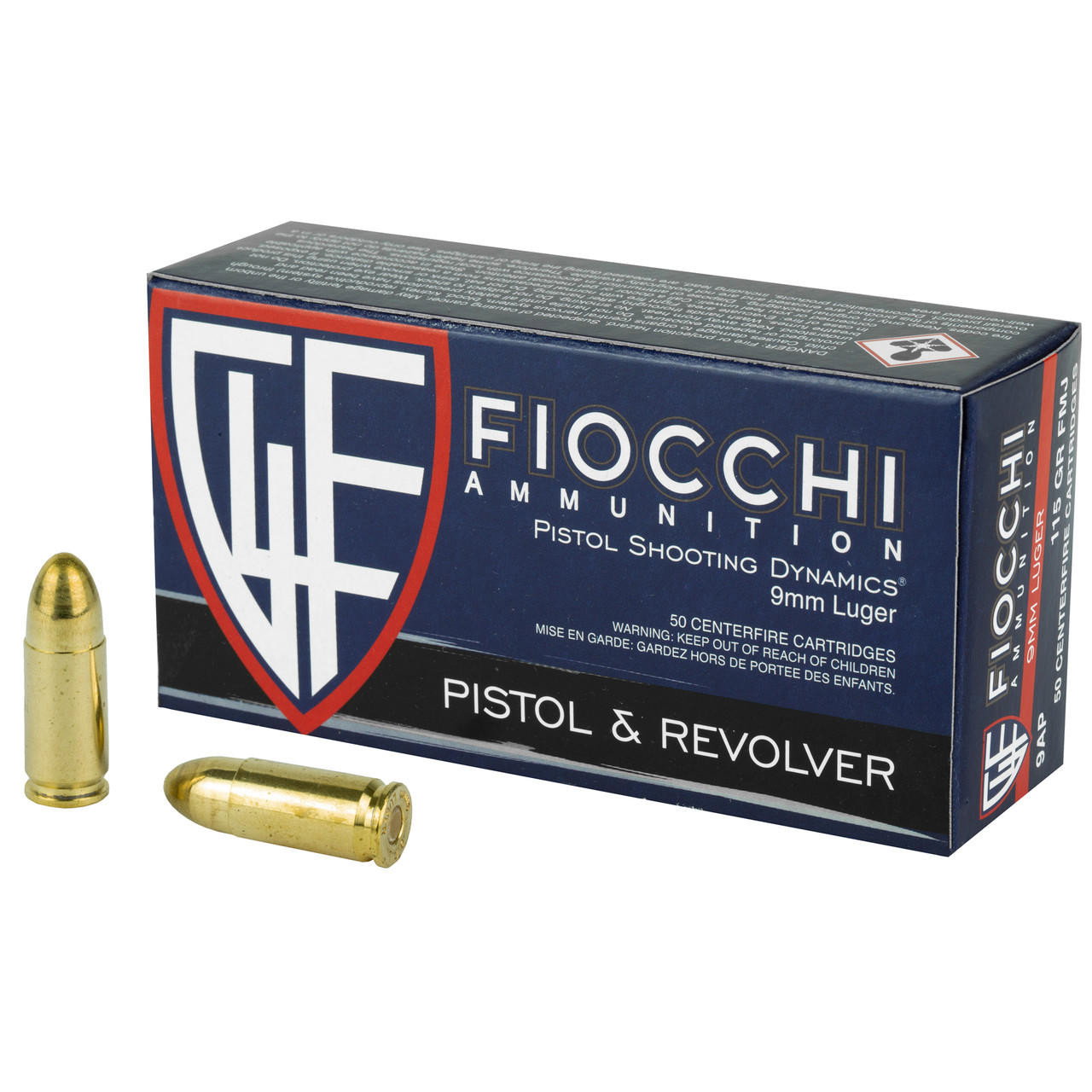 Image of Fiocchi 9mm 115gr Fmj 50/1000