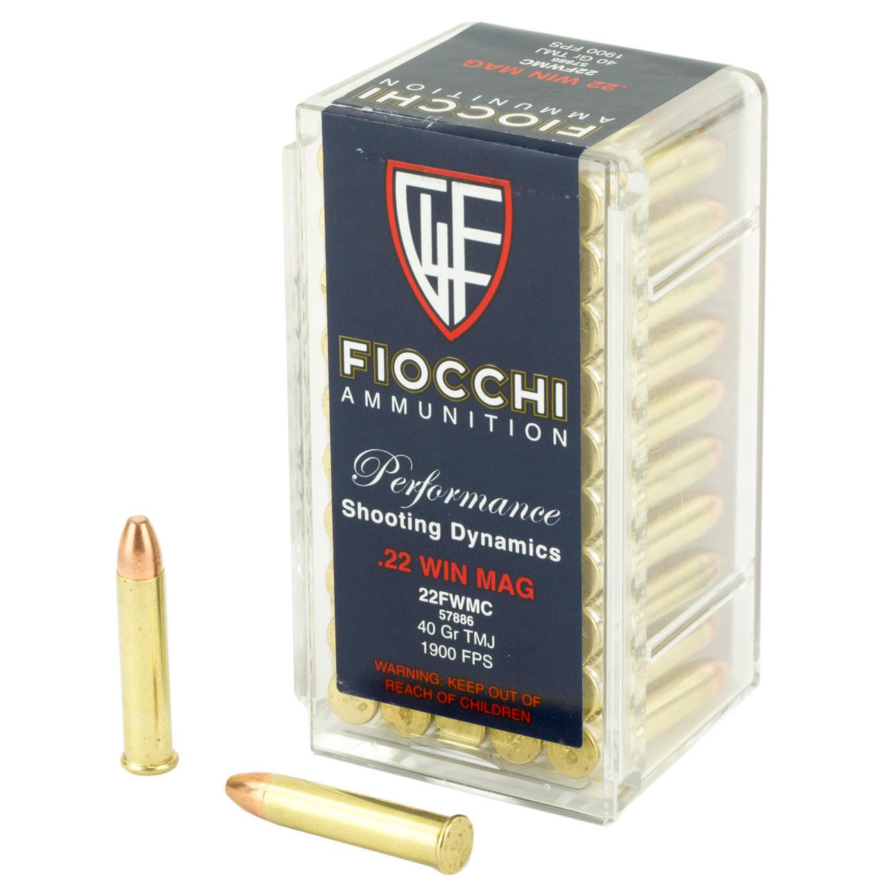 Image of Fiocchi 22wmr 40gr Fmj 50/2000