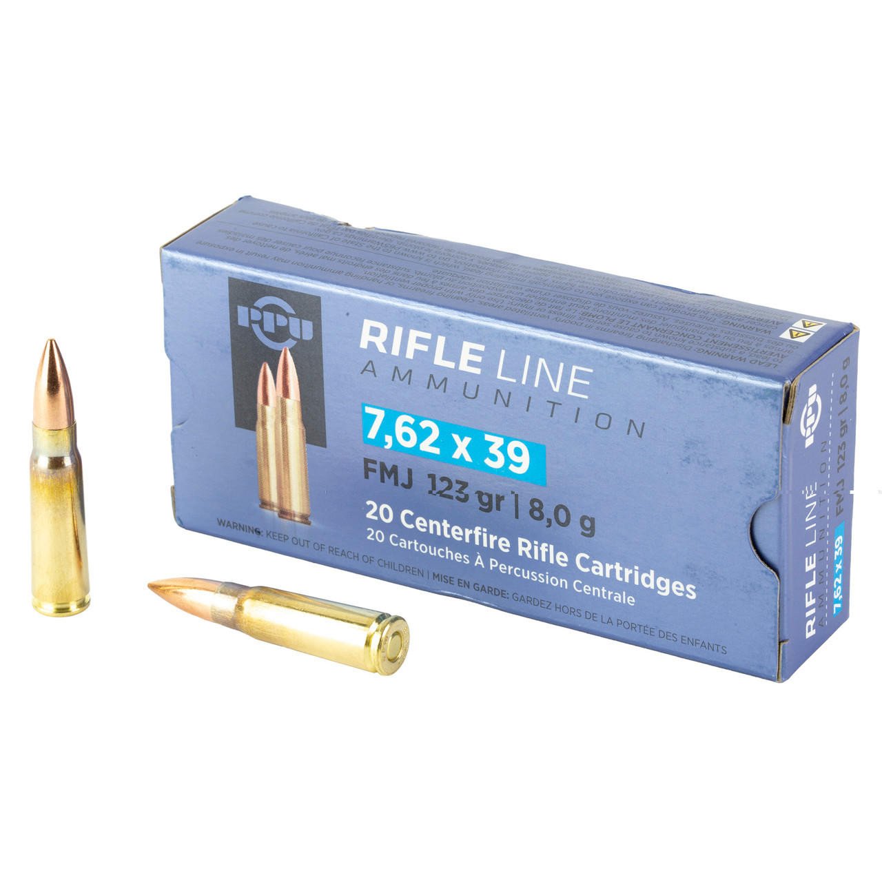 Image of Ppu 7.62x39 Fmj 123gr 20/1000 - PPUPP739F