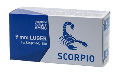 Image of Scorpio Ammo 9mm 115gr Fmj 50/1000