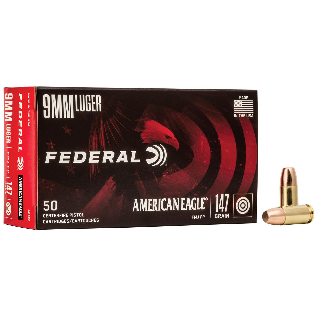 Image of Fed Am Eagle 9mm 147gr Fmj 50/1000