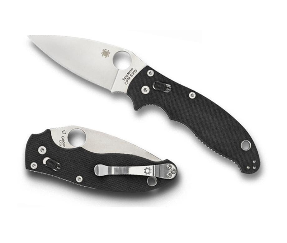 Image of Spyderco Manix 2 Black G10 Plainedge CPM-S30V