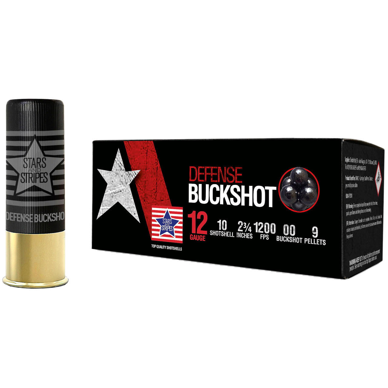 Image of Stars 12ga 00bck Shotshell 9pellets 10/250