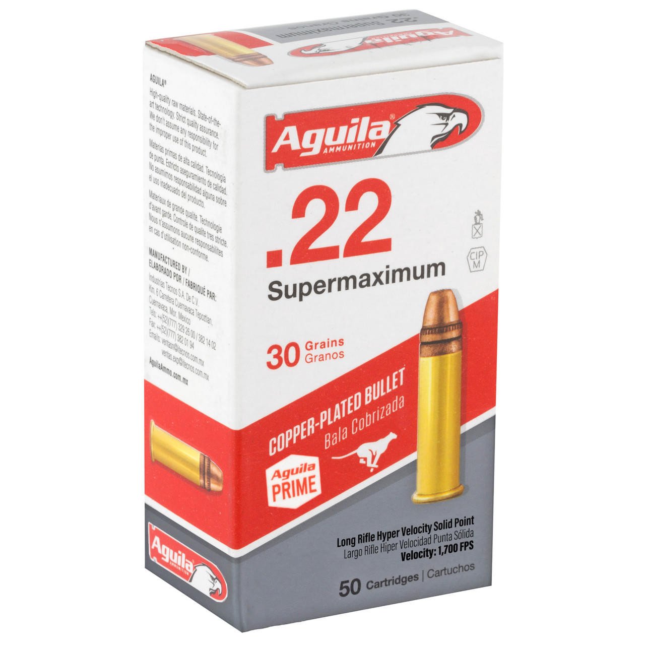 Image of Aguila 22lr Supermax Sp 30gr 50/1000