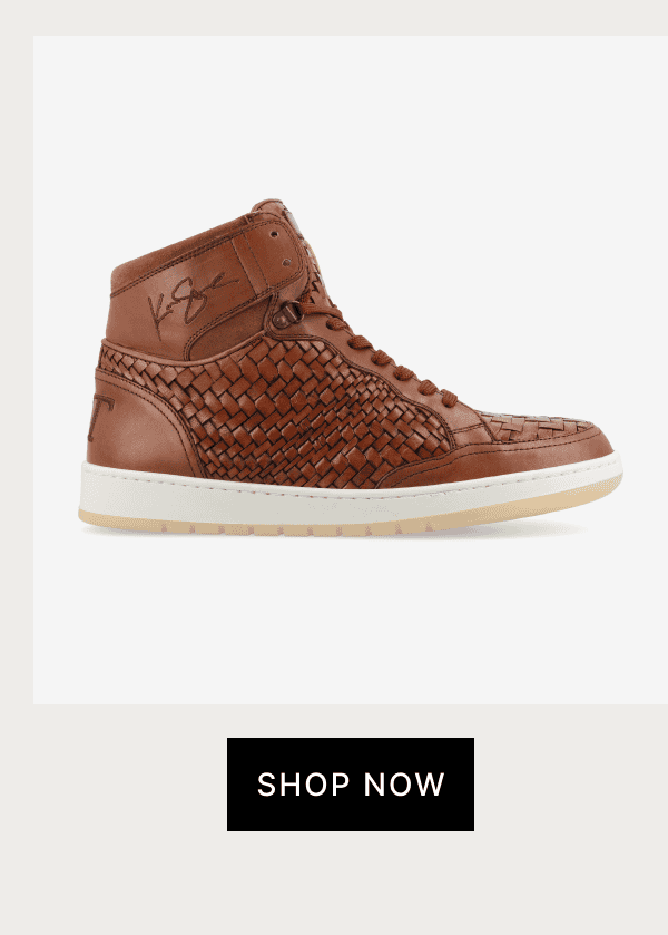 The Rapido High-top Sneaker in Brown Woven