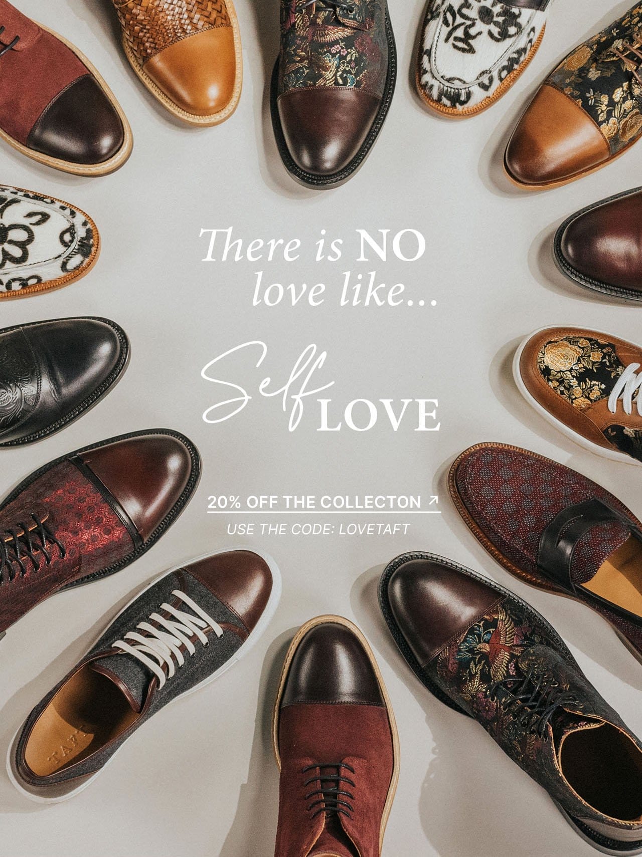 Valentines day collection - image of shoes creating a heart shape