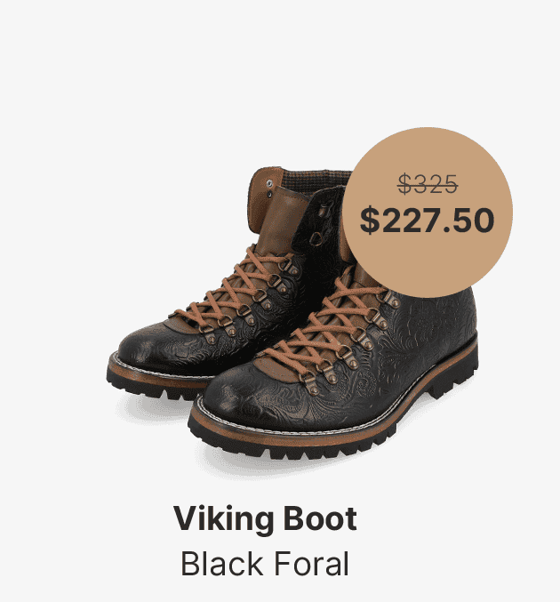 Viking Boot Black Floral