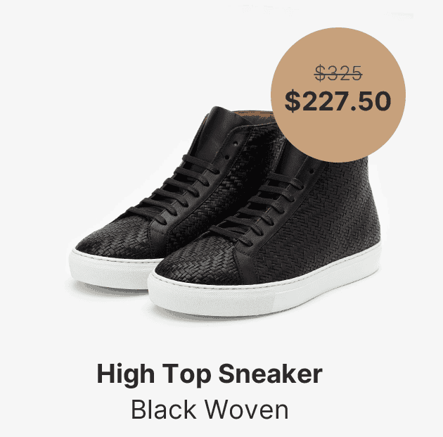 High Top Sneaker Black Woven