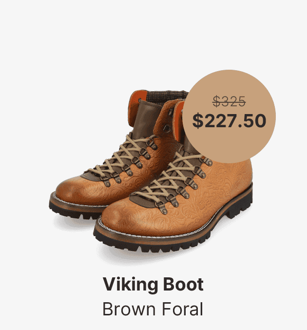Viking Boot Brown Floral