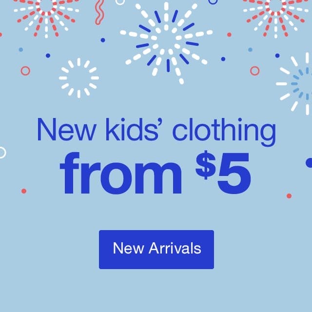 New kids' clothing from \\$5