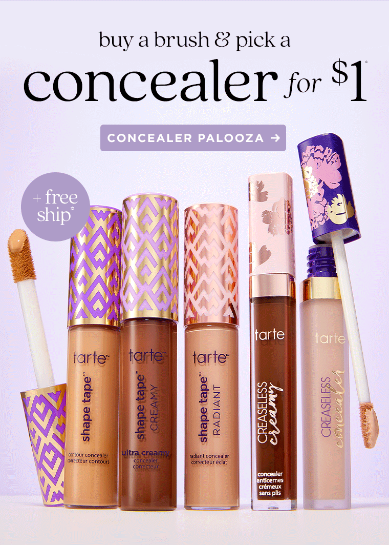 buy a brush & pick a concealer for \\$1*