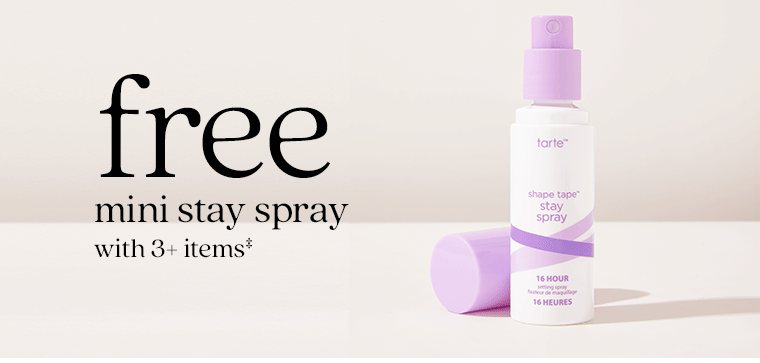 free mini stay spray with 3+ items‡