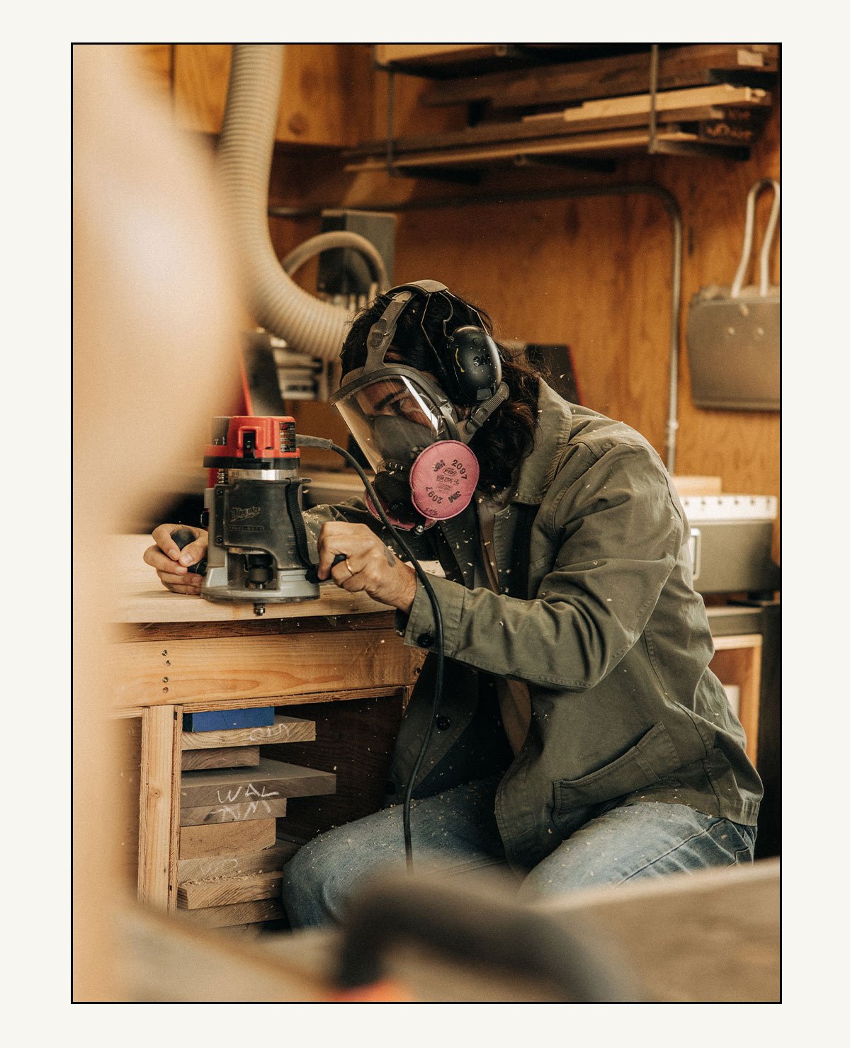 Nikolai Lafuge working in his studio