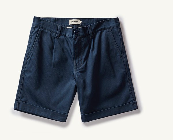 The Matlow Short in Navy Herringbone